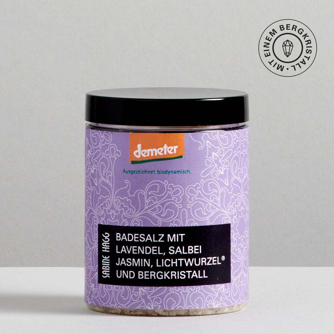 Badesalz mit Lavendel, Salbei und Lichtwurzel