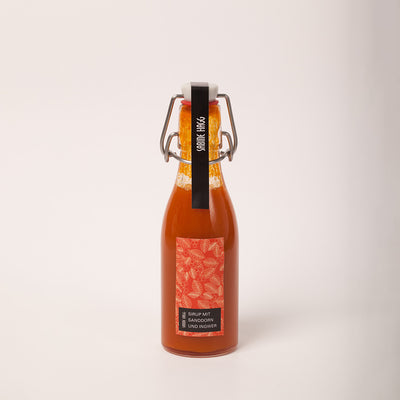 Sanddorn-Sirup mit Ingwer