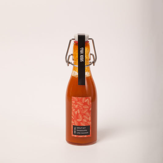 Sanddorn-Sirup mit Ingwer