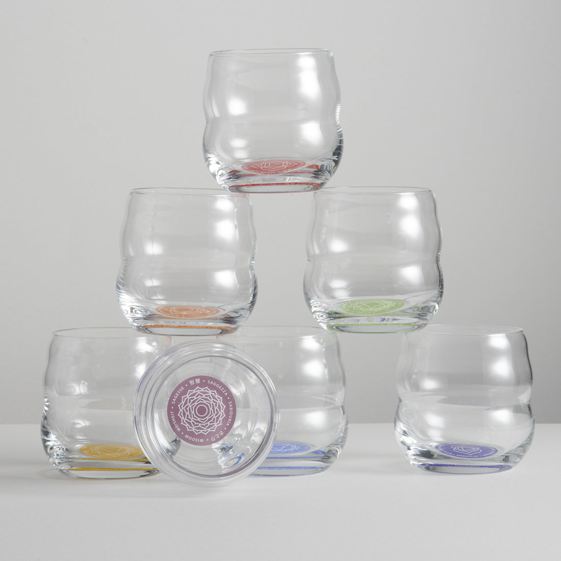 Trinkglas-Set «Mythos» mit Chakra-Affirmationen